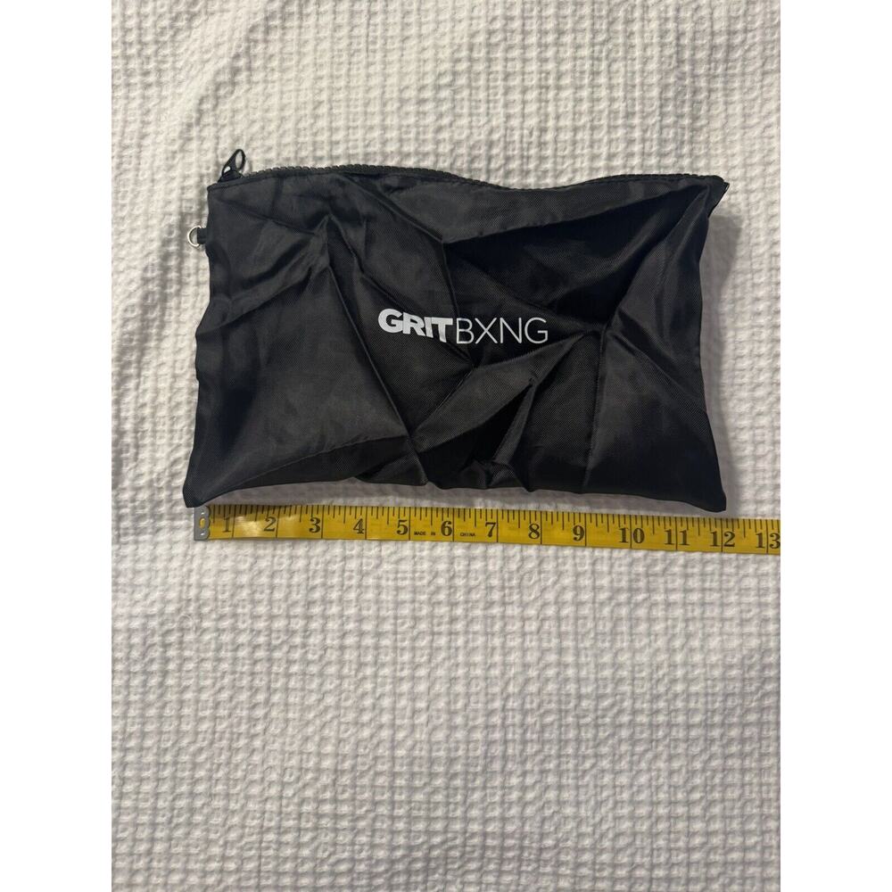 Grit Bxng boxing Black Zip Pouch Athletic Fitness Gym Bag Travel Accessory Case - Picture 2 of 4